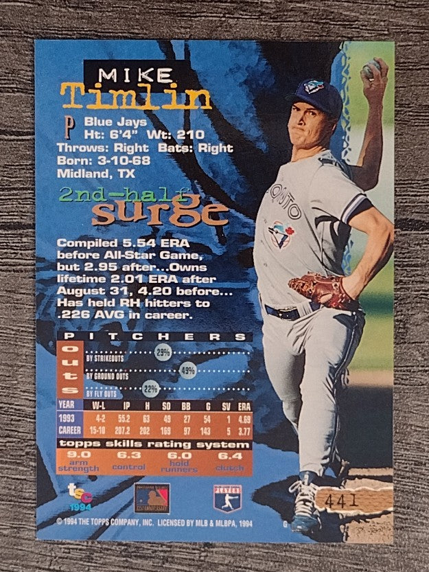 1994 Stadium Club #441 Mike Timlin