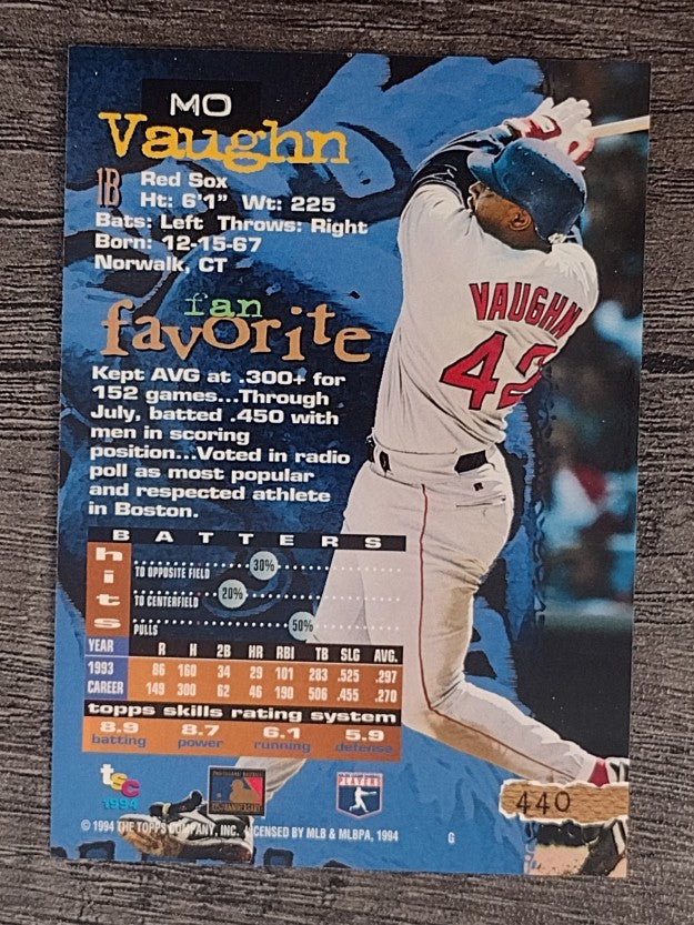 1994 Stadium Club #440 Mo Vaughn