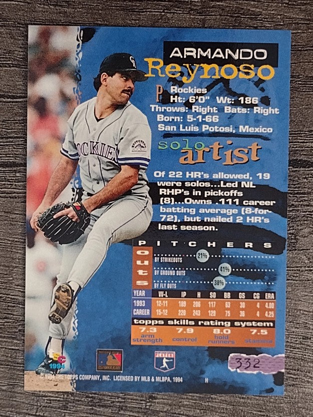 1994 Stadium Club #332 Armando Reynoso