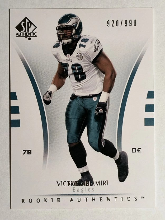 2007 SP Authentic #178 Victor Abiamiri RC