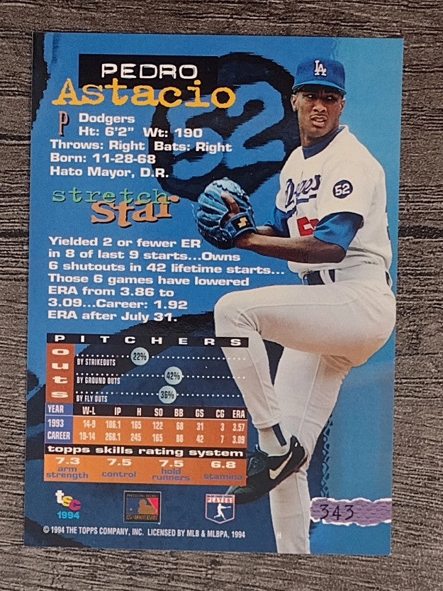 1994 Stadium Club #343 Pedro Astacio