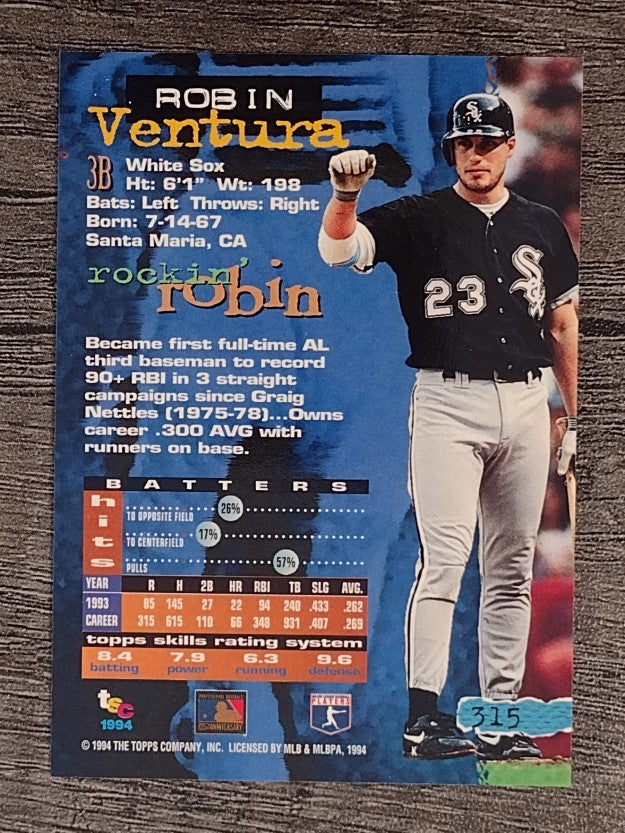 1994 Stadium Club #315 Robin Ventura