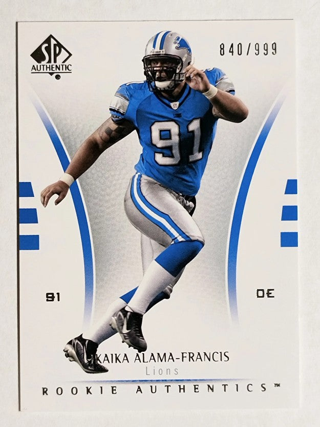 2007 SP Authentic #179 Ikaika Alama-Francis RC