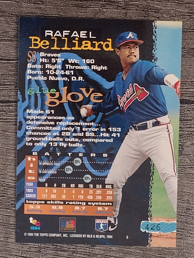 1994 Stadium Club #426 Rafael Belliard