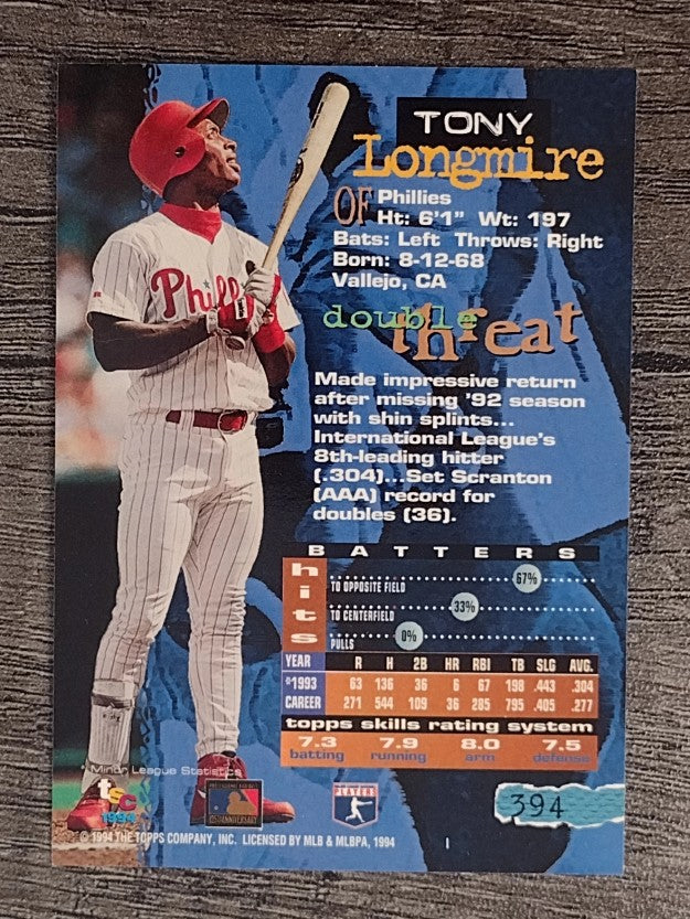 1994 Stadium Club #394 Tony Longmire