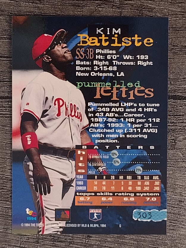 1994 Stadium Club #303 Kim Batiste