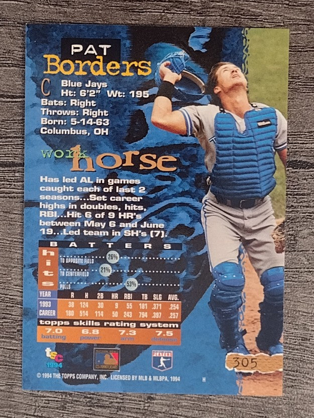 1994 Stadium Club #305 Pat Borders