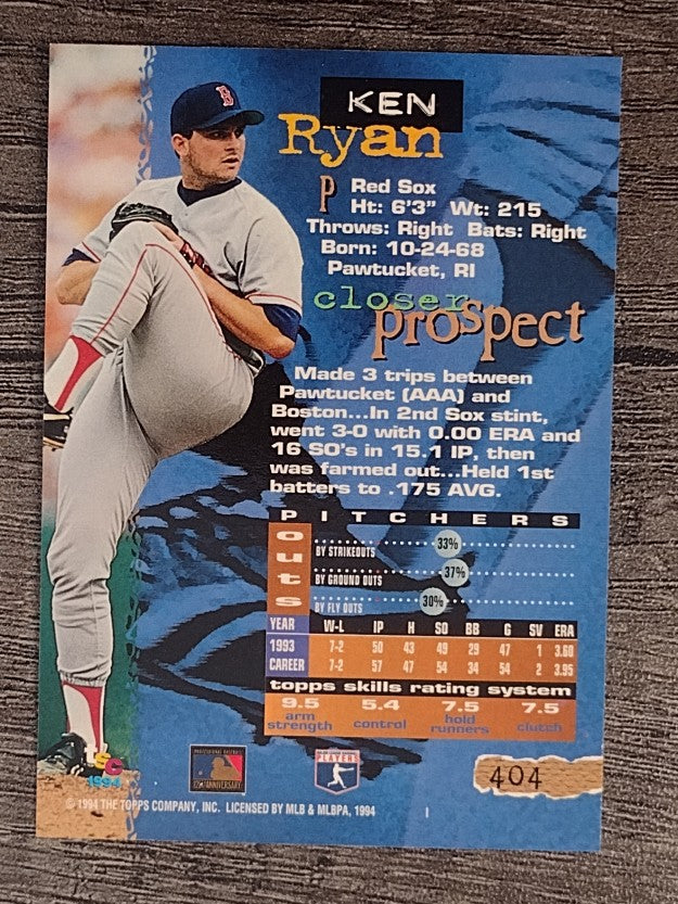 1994 Stadium Club #404 Ken Ryan