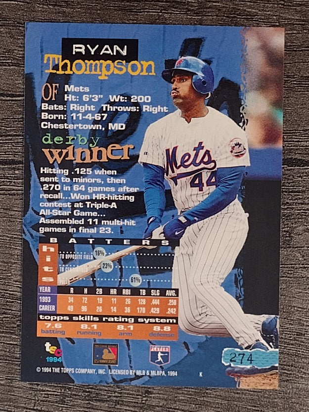 1994 Stadium Club #274 Ryan Thompson