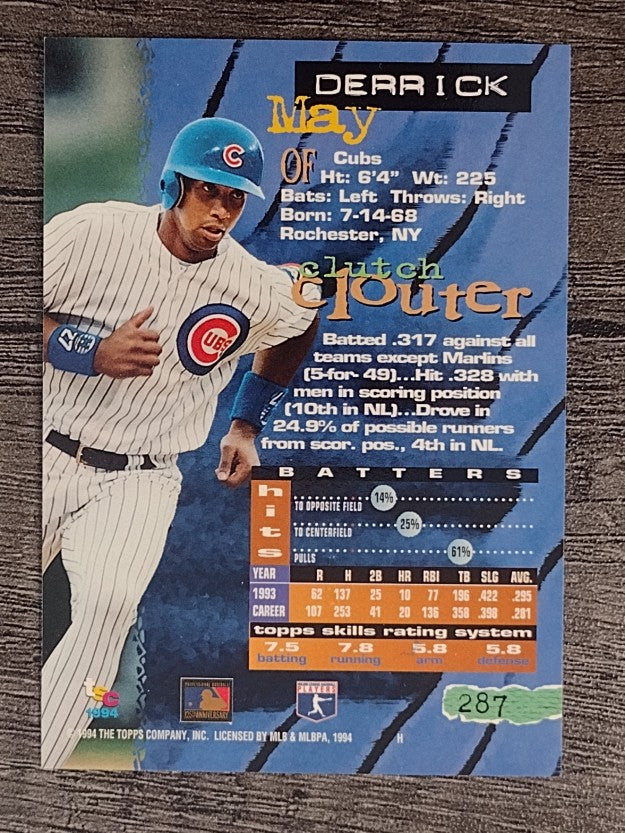 1994 Stadium Club #287 Derrick May