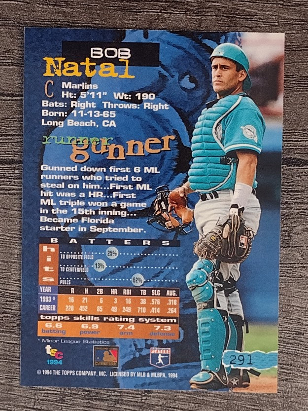 1994 Stadium Club #291 Bob Natal