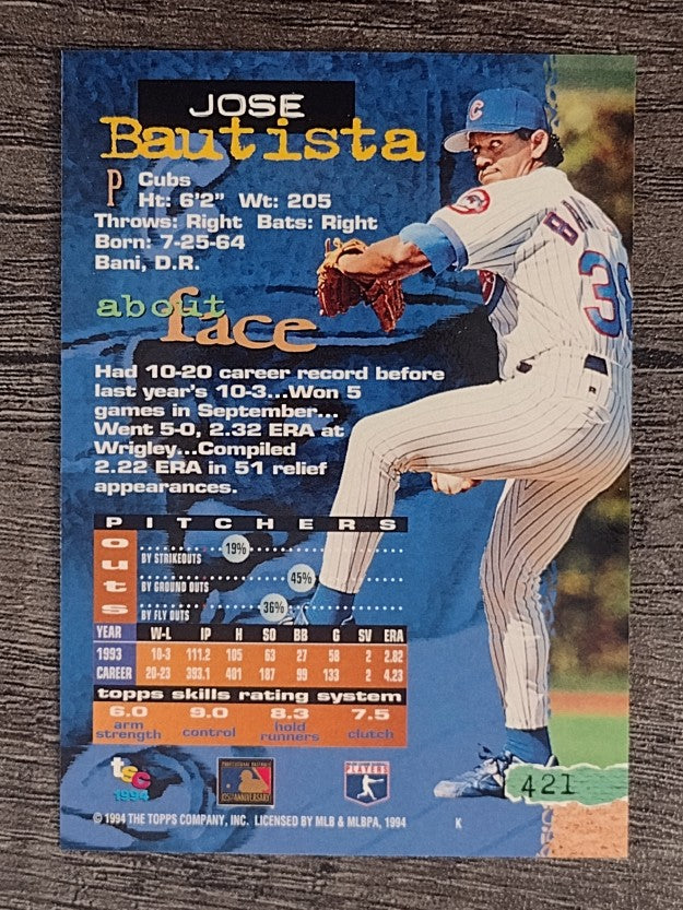 1994 Stadium Club #421 Jose Bautista