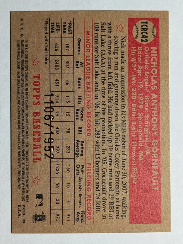 2007 Topps '52 Chrome #42 Nick Gorneault