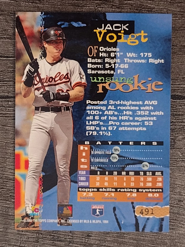 1994 Stadium Club #491 Jack Voigt