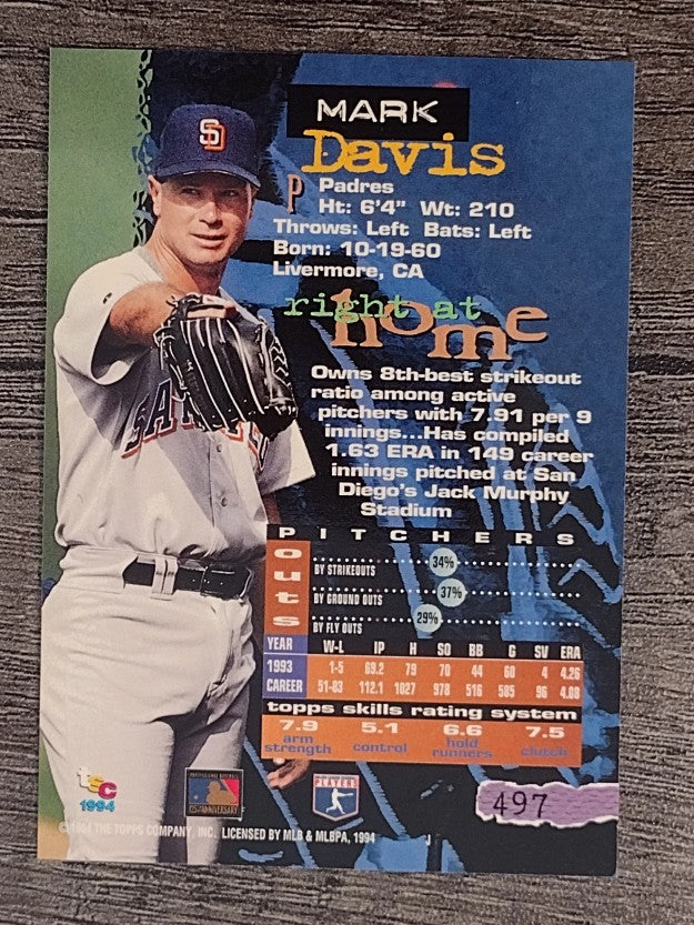 1994 Stadium Club #497 Mark Davis