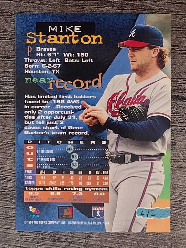 1994 Stadium Club #471 Mike Stanton