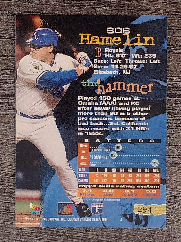 1994 Stadium Club #294 Bob Hamelin