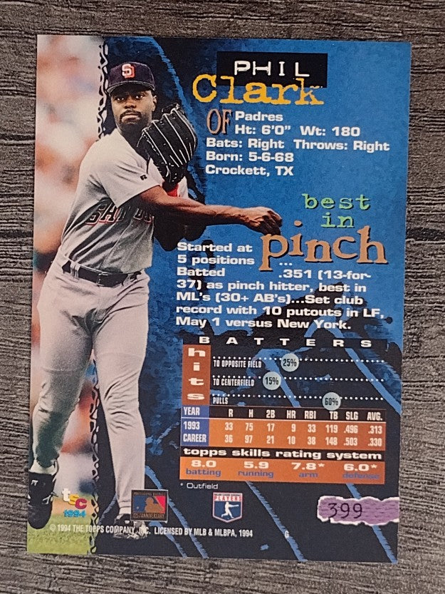 1994 Stadium Club #399 Phil Clark