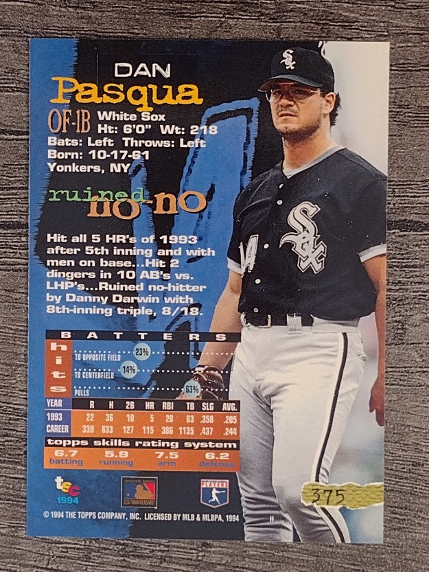 1994 Stadium Club #375 Dan Pasqua
