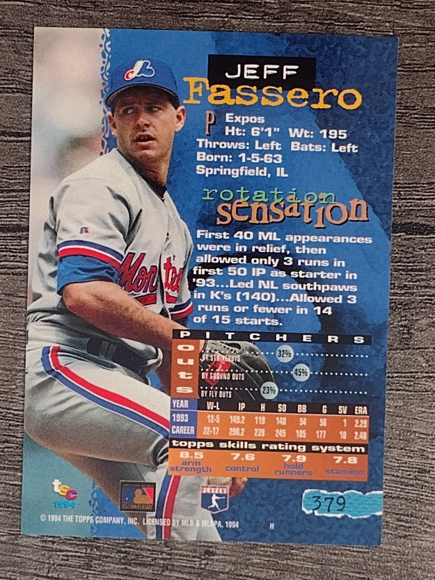 1994 Stadium Club #379 Jeff Fassero