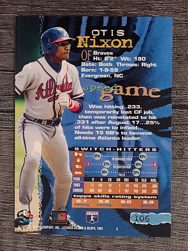 1994 Stadium Club #106 Otis Nixon