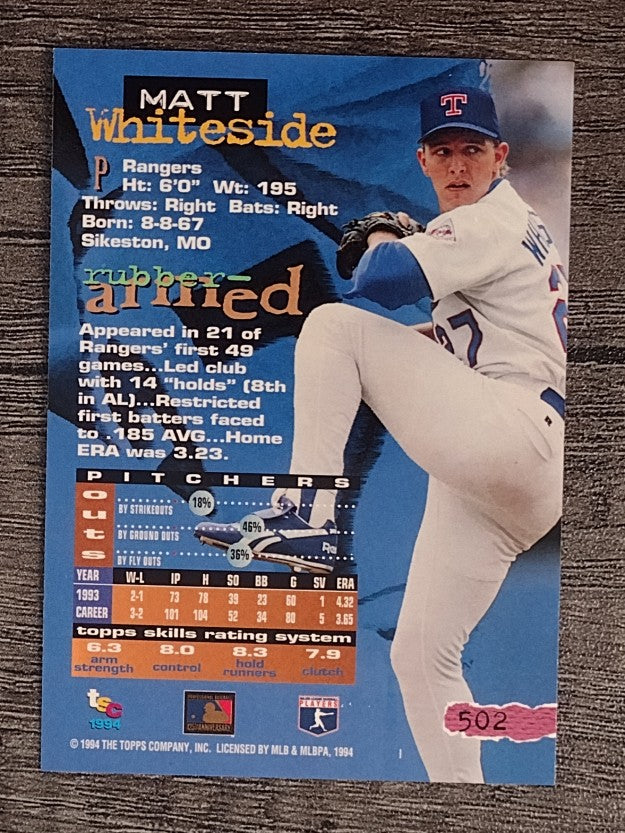 1994 Stadium Club #502 Matt Whiteside