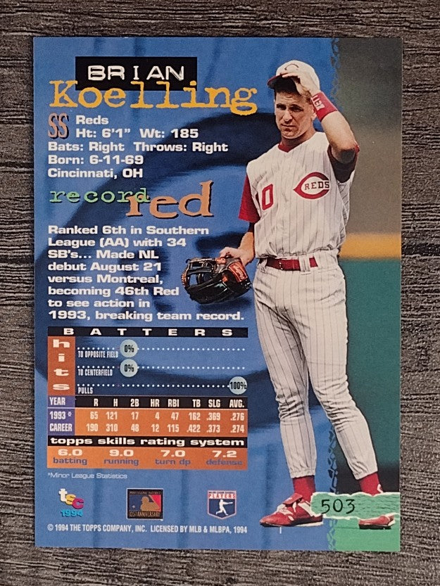 1994 Stadium Club #503 Brian Koelling