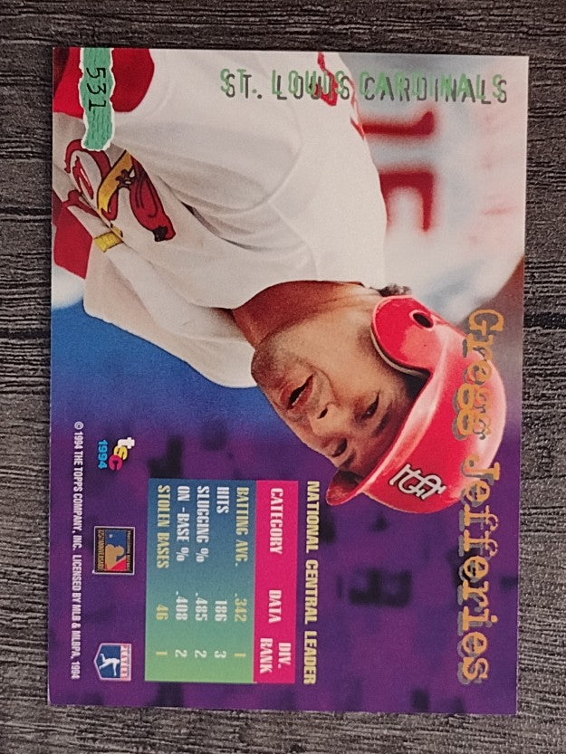 1994 Stadium Club #531 Gregg Jefferies DL