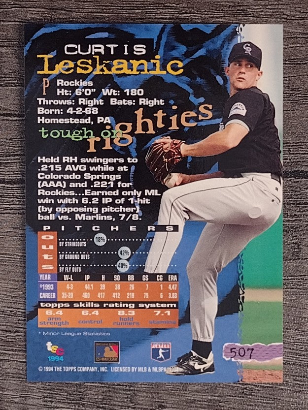1994 Stadium Club #507 Curt Leskanic
