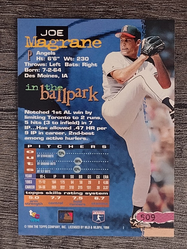 1994 Stadium Club #509 Joe Magrane
