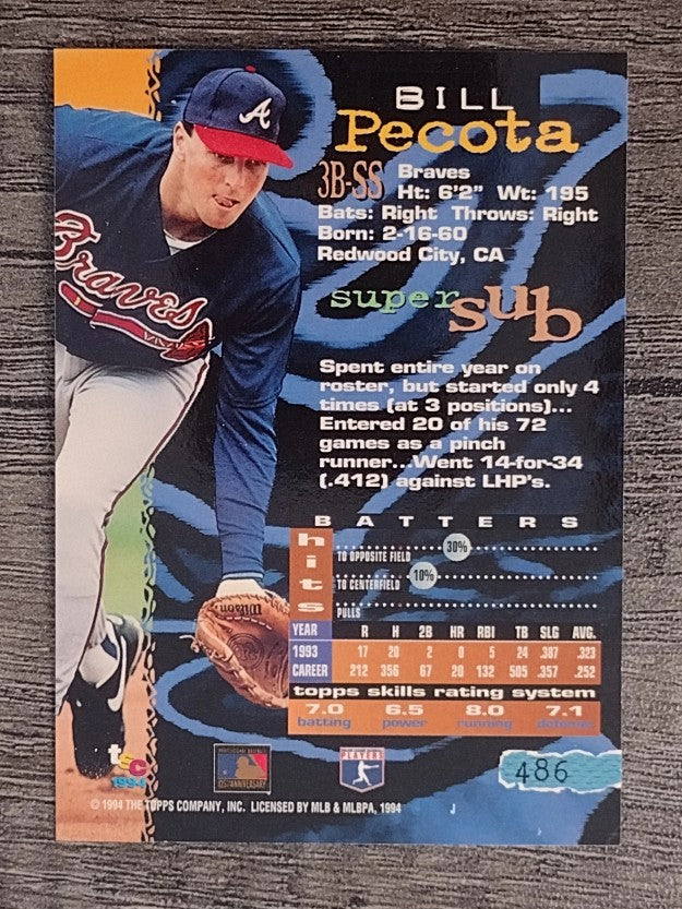 1994 Stadium Club #486 Bill Pecota