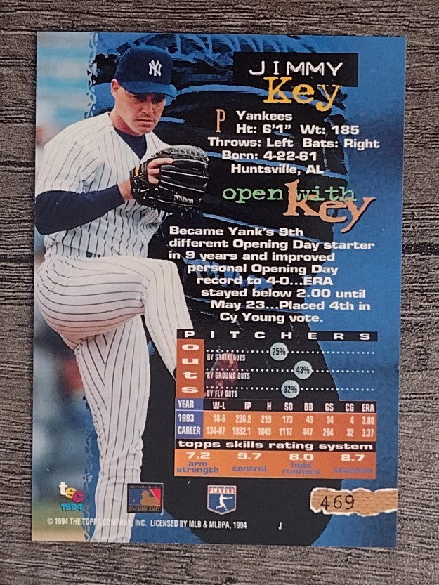 1994 Stadium Club #469 Jimmy Key