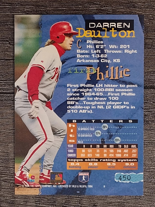 1994 Stadium Club #450 Darren Daulton