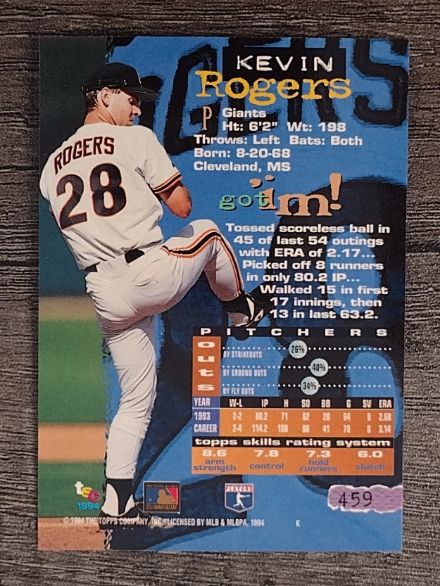 1994 Stadium Club #459 Kevin Rogers
