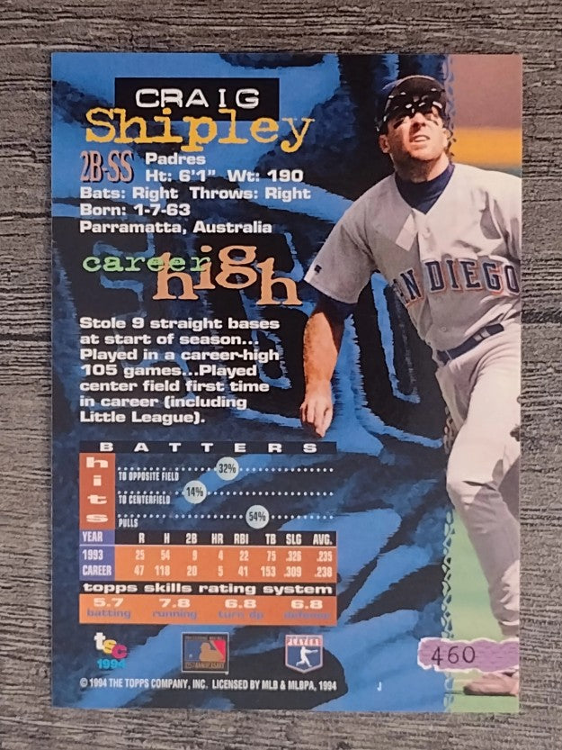 1994 Stadium Club #460 Craig Shipley