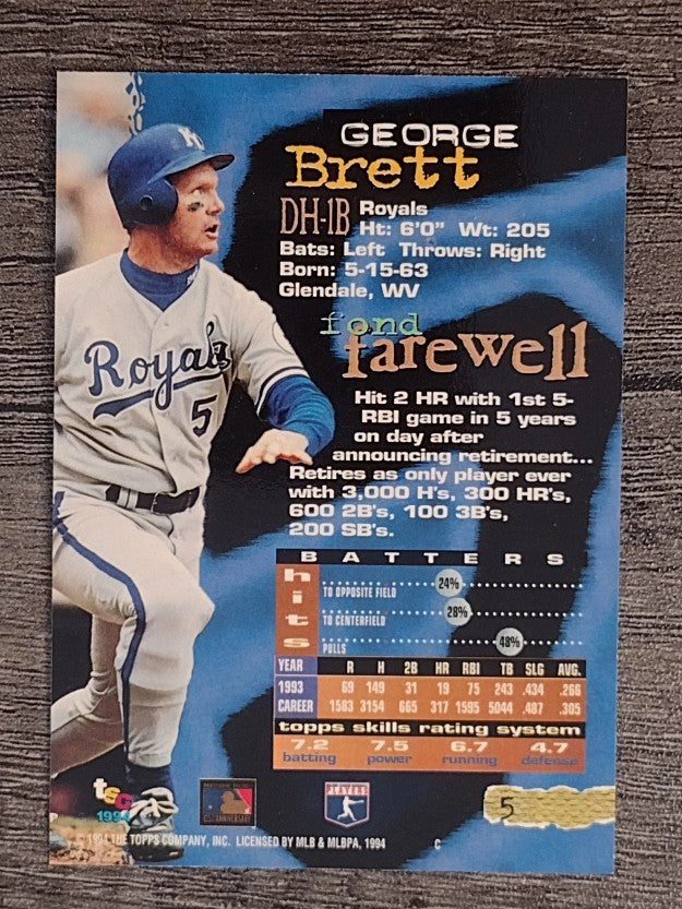 1994 Stadium Club #5 George Brett