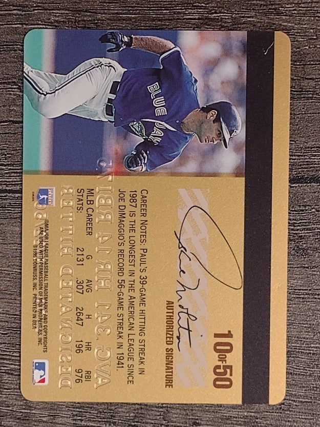 1995 Studio Gold Series #10 Paul Molitor