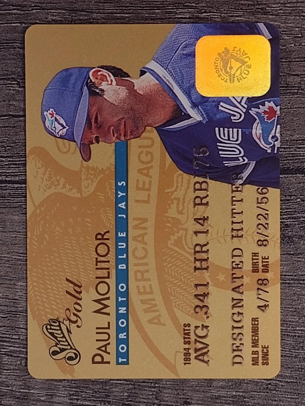 1995 Studio Gold Series #10 Paul Molitor