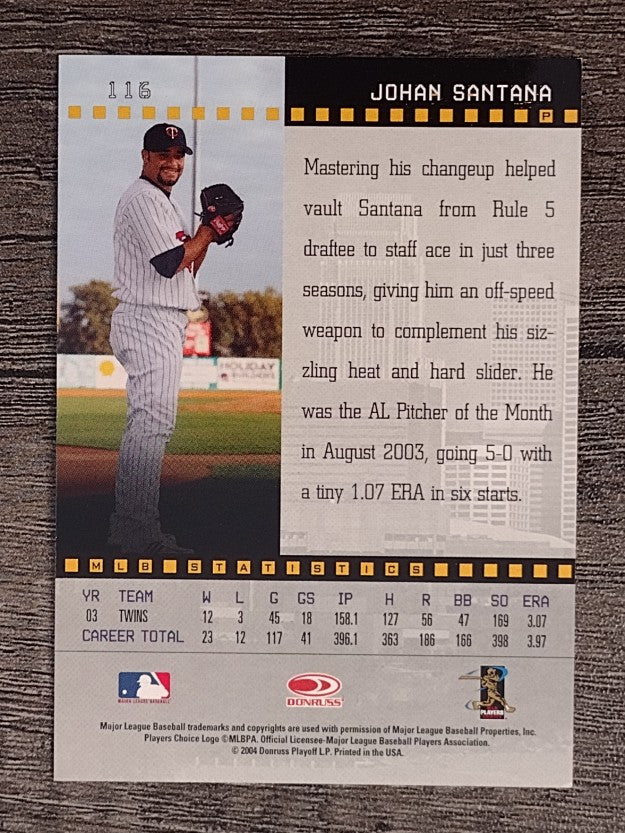 2004 Studio #116 Johan Santana