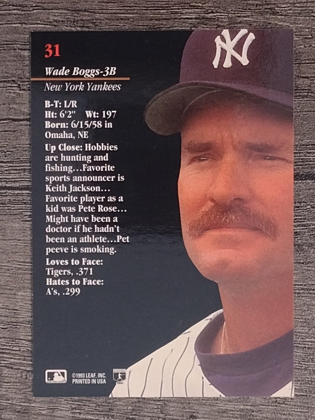 1993 Studio #31 Wade Boggs