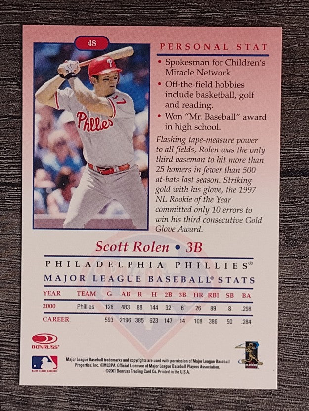 2001 Studio #48 Scott Rolen