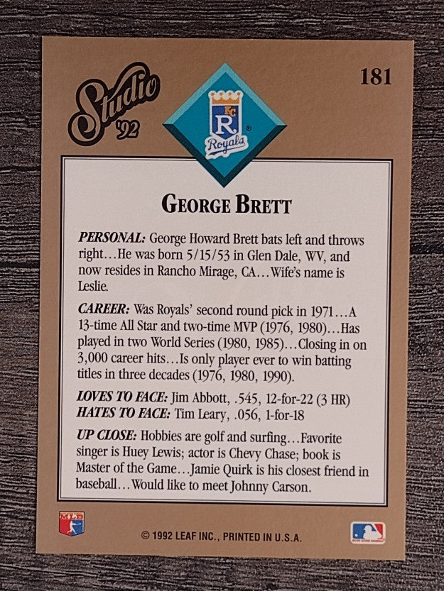 1992 Studio #181 George Brett