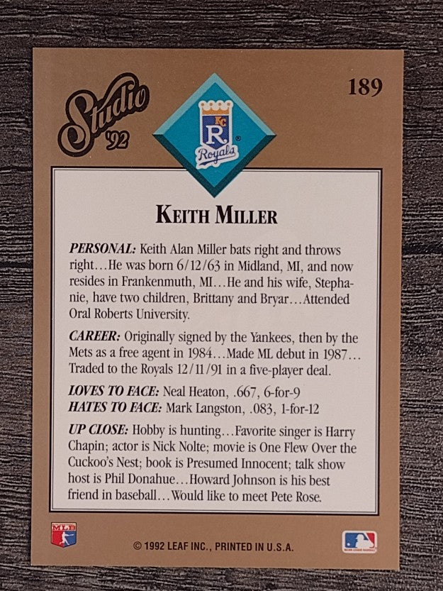 1992 Studio #189 Keith Miller