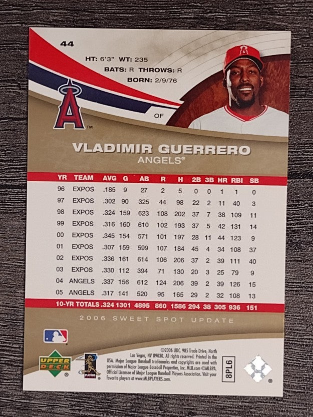 2006 Sweet Spot Update #44 Vladimir Guerrero