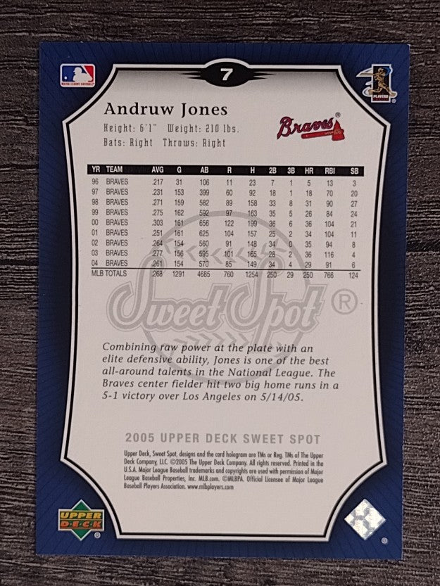 2005 Sweet Spot #7 Andruw Jones
