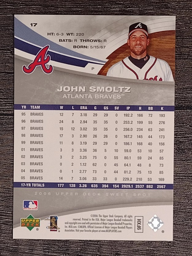 2006 Sweet Spot #17 John Smoltz