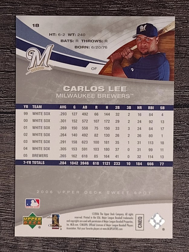 2006 Sweet Spot #18 Carlos Lee