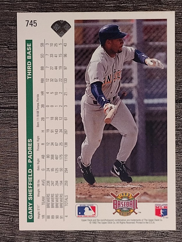1992 Upper Deck #745 Gary Sheffield