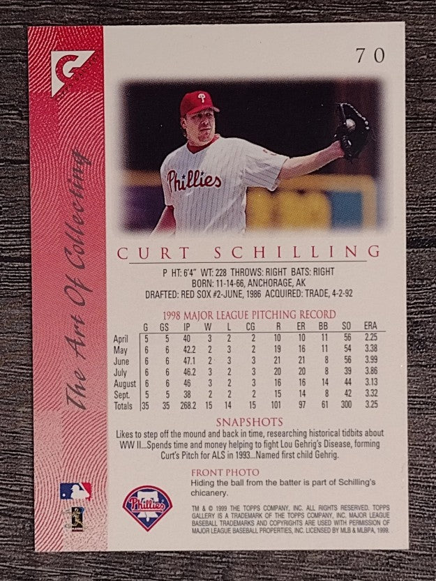 1999 Topps Gallery #70 Curt Schilling