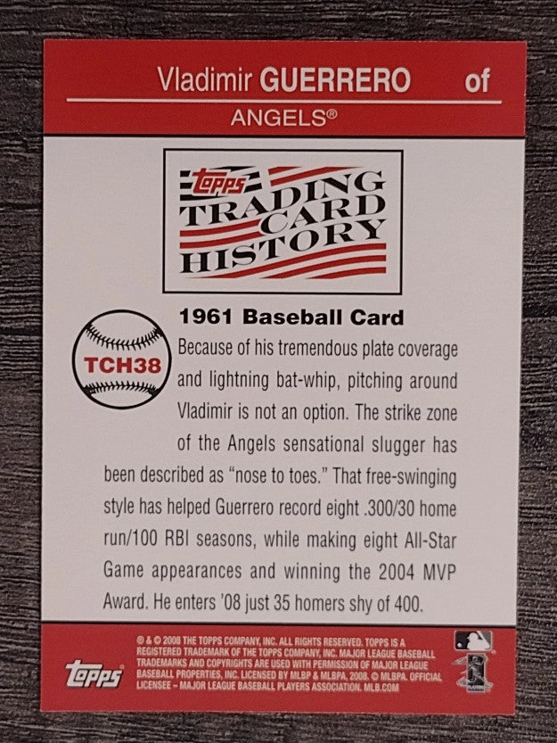 2008 Topps Trading Card History #TCH38 Vladimir Guerrero